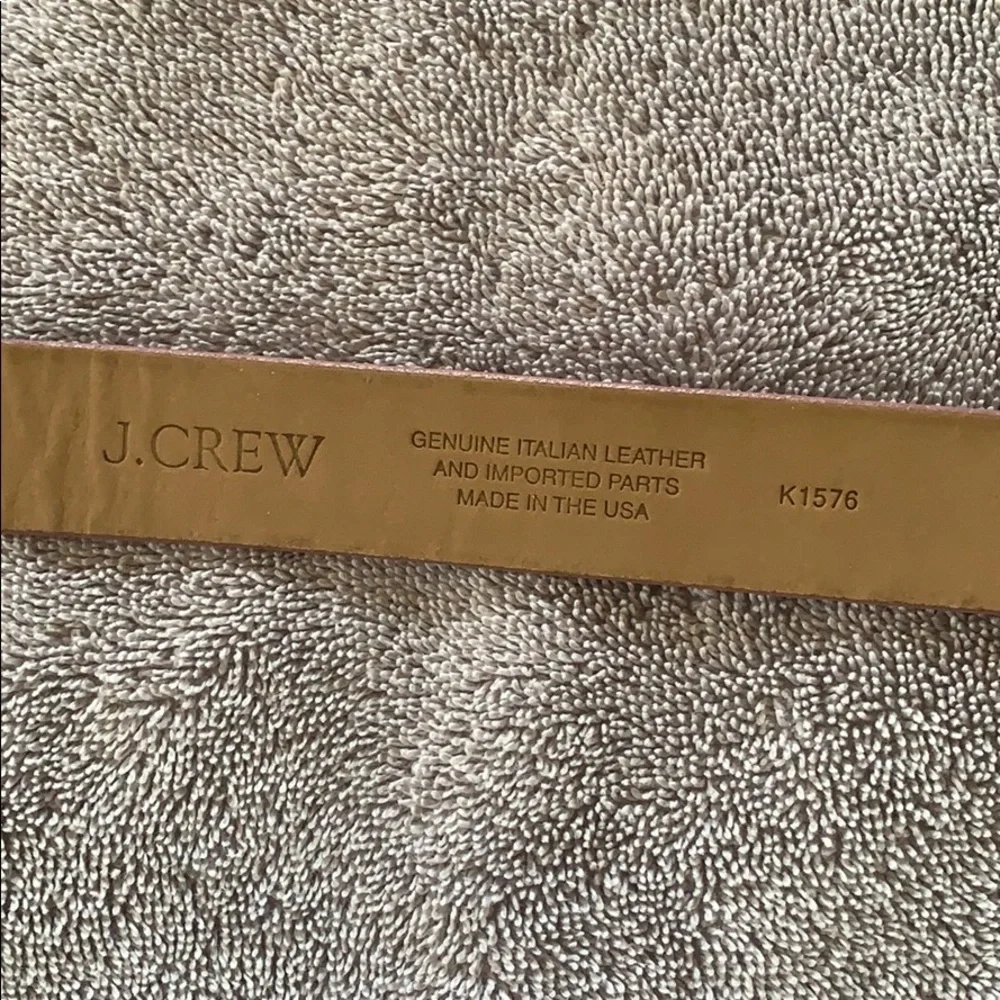 J. Crew Brown Leather Belt with Gold Buckle - Picture 3 of 3